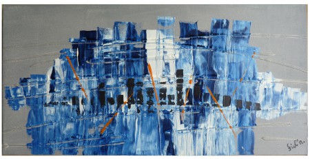 City, Acrylique, 30 X 60 cm