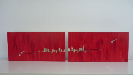 Dyptique, Acrylique, 30 X 120 cm