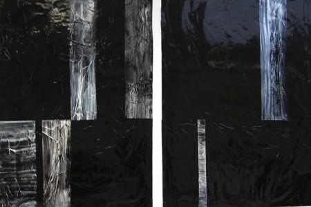 Black & White, Acrylique sur papier vinyle, 100 X 120 cm chaque