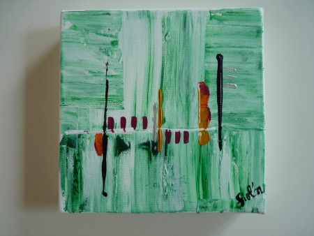 Little green, Acrylique, 20 X 20 cm