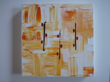 Orange square, Acrylique 20 X 20 cm