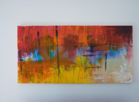 Oasis, Acrylique 50 X 100 cm